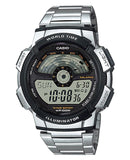 Casio World Time AE-1100WD-1AVSDF Stainless Steel Digital Watch