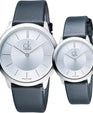 NEW Calvin Klein Minimal Leather Mens Watches - Silver Dial K3M211C6