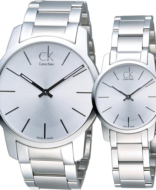 NEW Calvin Klein City Stainless Steel Ladies Watches - Silver K2G23126
