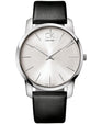 NEW Calvin Klein City Leather Unisex Watches - Silver K2G231C6