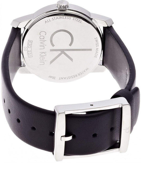 NEW Calvin Klein City Leather Unisex Watches - Silver K2G231C6
