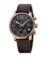 NEW Calvin Klein City Leather Mens Watches - Brown K2G276G3