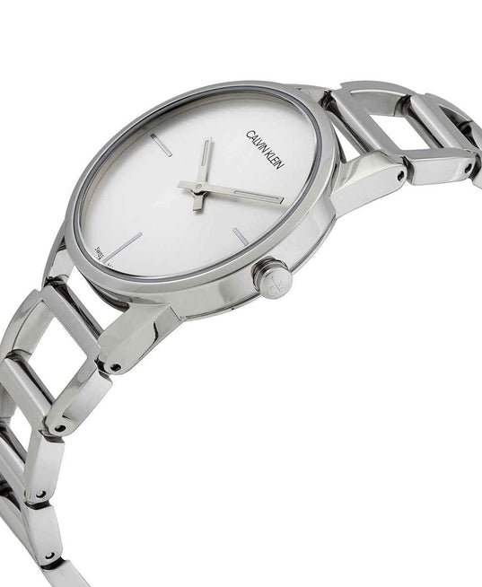 NEW Calvin Klein Stately Steel Ladies Watches - Silver K3G23126