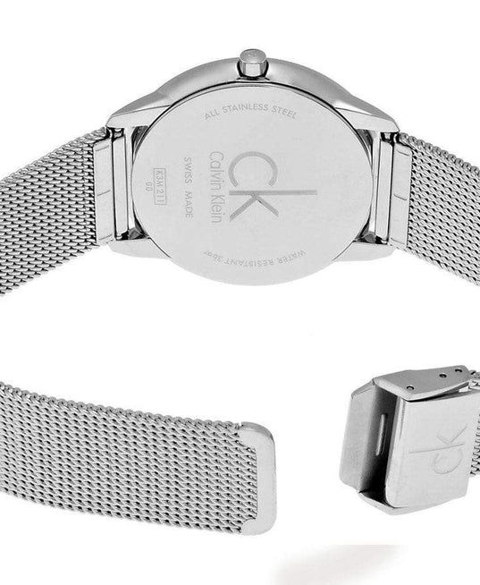 NEW Calvin Klein Minimal PVD Mens Watches - Silver K3M21124