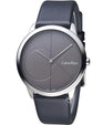 NEW Calvin Klein Minimal Leather Mens Watches - Black Dial K3M211C3