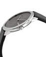 NEW Calvin Klein Minimal Leather Mens Watches - Black Dial K3M211C3