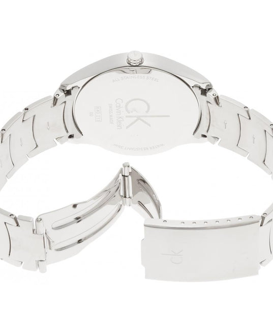 NEW Calvin Klein Classic Fabric Strap Mens Watches - Silver K4D2114Z