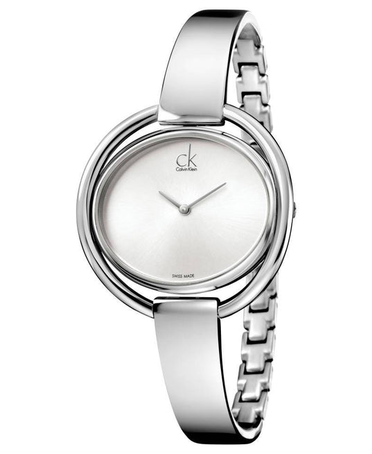 NEW Calvin Klein Impetuous Stainless Steel Ladies Watches - Silver K4F2N116