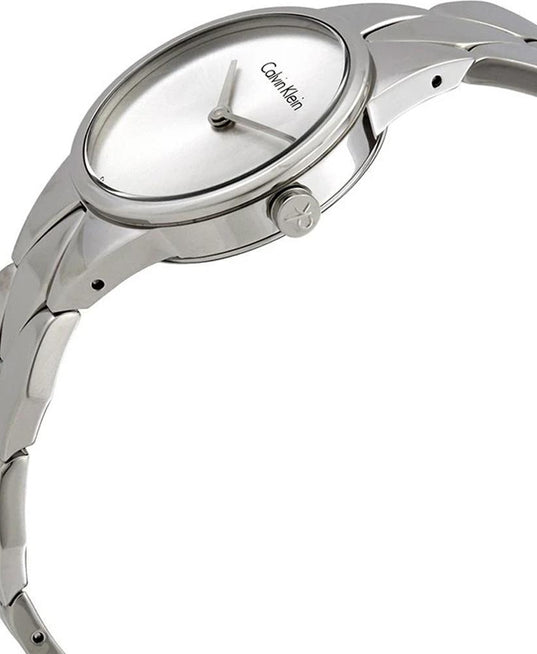 NEW Calvin Klein Snake Steel Ladies Watches - Silver K6E23146