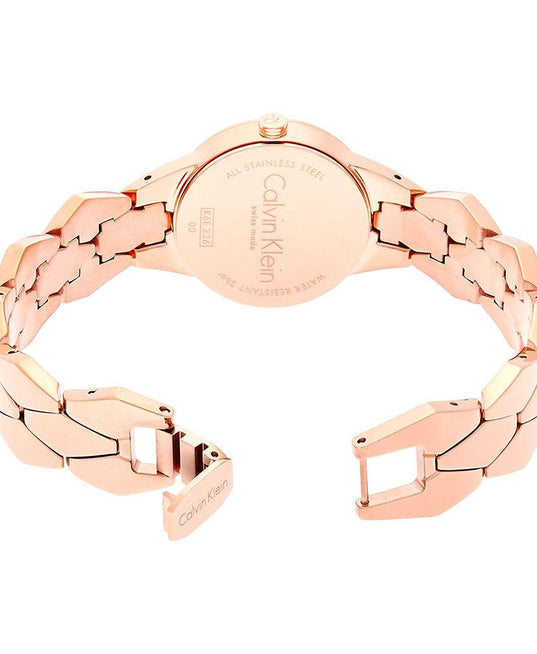NEW Calvin Klein Snake Steel Ladies Watches - Rose K6E23646