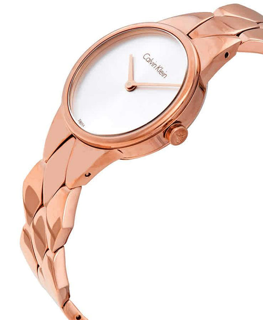 NEW Calvin Klein Snake Steel Ladies Watches - Rose K6E23646