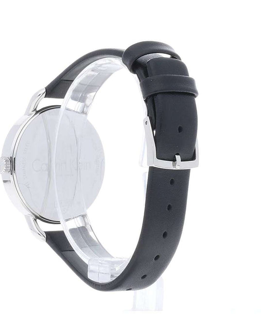 NEW Calvin Klein Even Leather Ladies Watches - Black K7B231C6