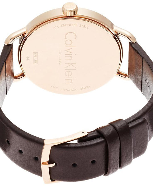 NEW Calvin Klein Even Leather Ladies Watches - Brown K7B236G3