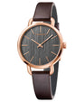 NEW Calvin Klein Even Leather Ladies Watches - Brown K7B236G3
