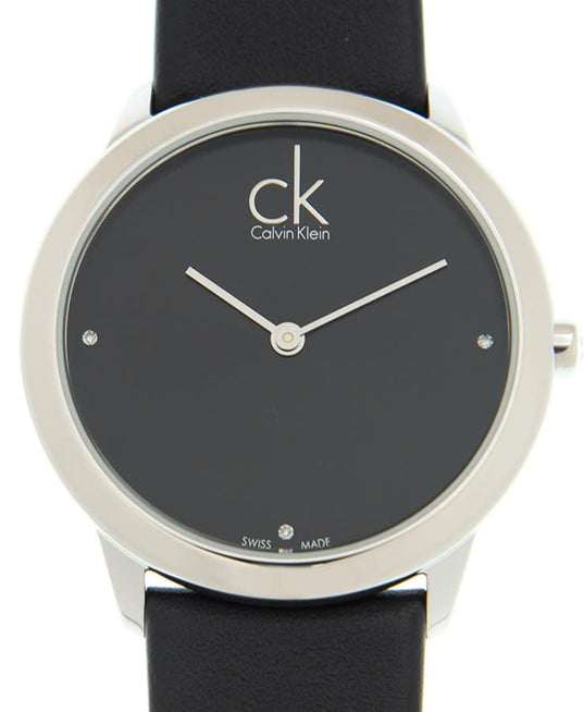 NEW Calvin Klein Minimal Steel Ladies Watches - Black K3M221CS
