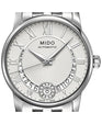 MIDO Baroncelli Diamonds Silver Watch #M0072071103800 close up
