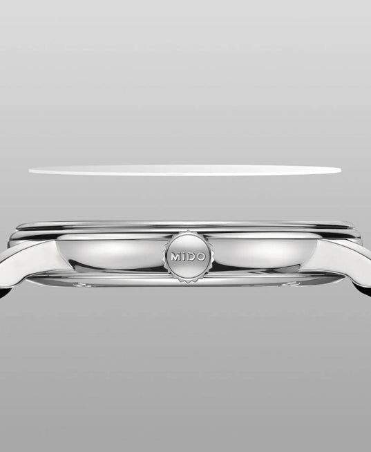 MIDO Baroncelli Diamonds Silver Watch #M0072071103800 side
