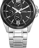 Casio Enticer MTP-E306D-1ADF Men's Black Analog Watch