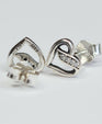 Pandora Ribbon Open Heart Stud Earrings 290736CZ