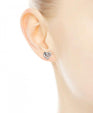 Pandora Ribbon Open Heart Stud Earrings 290736CZ