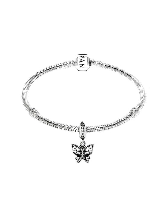 Pandora Vintage butterfly pendant charm #791255CZ