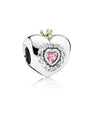Pandora Pink Princess Heart Charm #791375PCZ