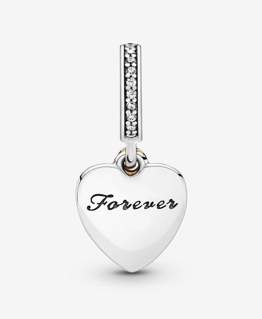 Pandora I Love You Forever Heart Dangle Charm #792042CZ
