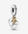 Pandora I Love You Forever Heart Dangle Charm #792042CZ