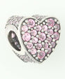 Pandora Pink Dazzling Heart Charm #792069PCZ