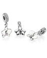 Pandora White Orchid Charm #792074EN12