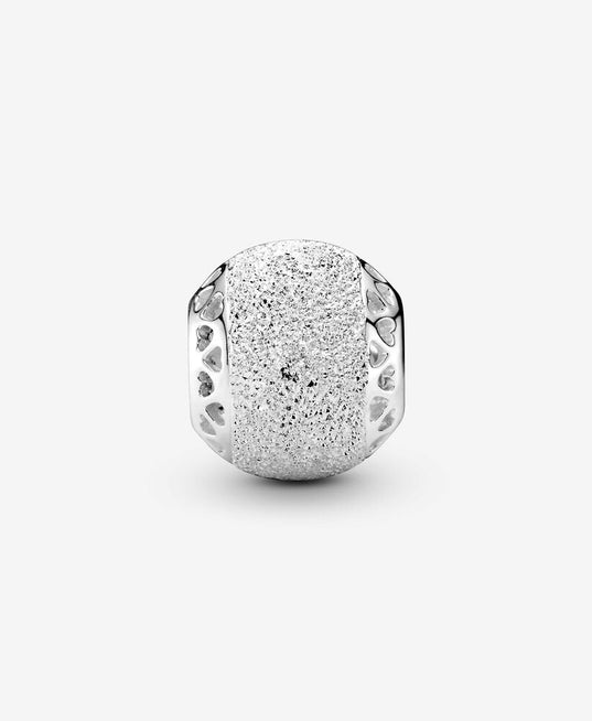 Pandora Glittering Texture Heart Charm #792097