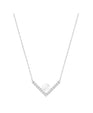 SWAROVSKI Edify Clear Crystal & Pearl Rhodium Small Necklace #5213361