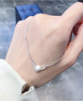 SWAROVSKI Edify Clear Crystal & Pearl Rhodium Small Necklace #5213361