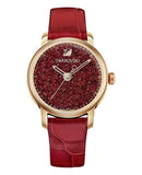 Swarovski Crystalline Hours 2000 Red Leather Watch 5295380