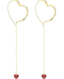 Swarovski Stainless Steel Crystal Heart Dangle Earrings 5455568