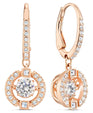 SWAROVSKI Sparkling Dance Round Earrings - Rose Gold #5504653