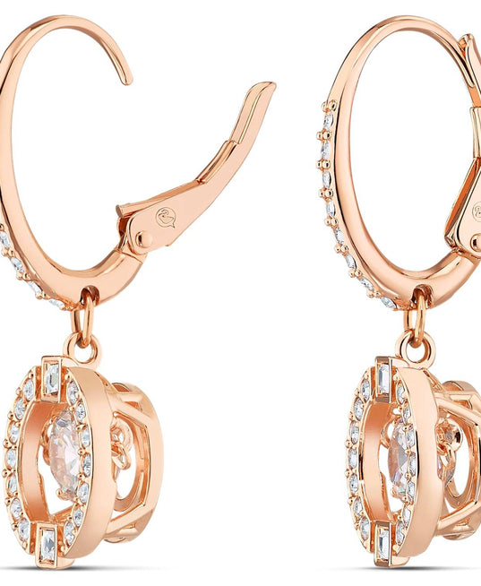 SWAROVSKI Sparkling Dance Round Earrings - Rose Gold #5504653