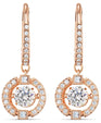 SWAROVSKI Sparkling Dance Round Earrings - Rose Gold #5504653