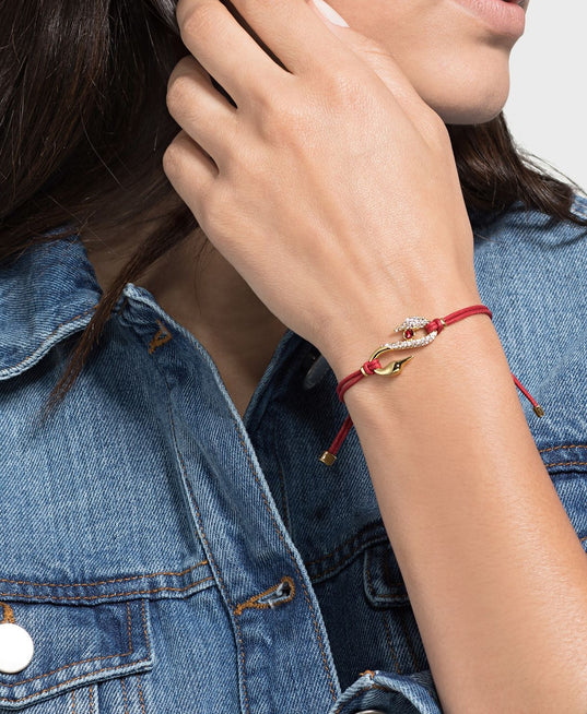 SWAROVSKI - Power Collection Hook Beige Medium Bracelet - Red #5508530