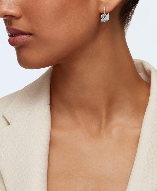 SWAROVSKI Iconic Swan Earrings - Blue #5512577
