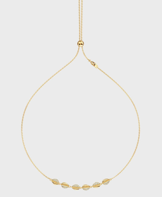 SWAROVSKI Shell Choker -White & Gold-tone plated #5512712