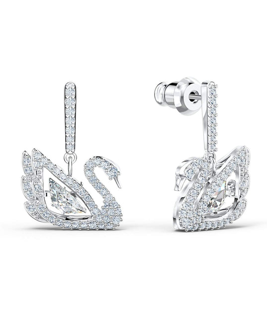 SWAROVSKI Dancing Swan Earrings - White #5514420