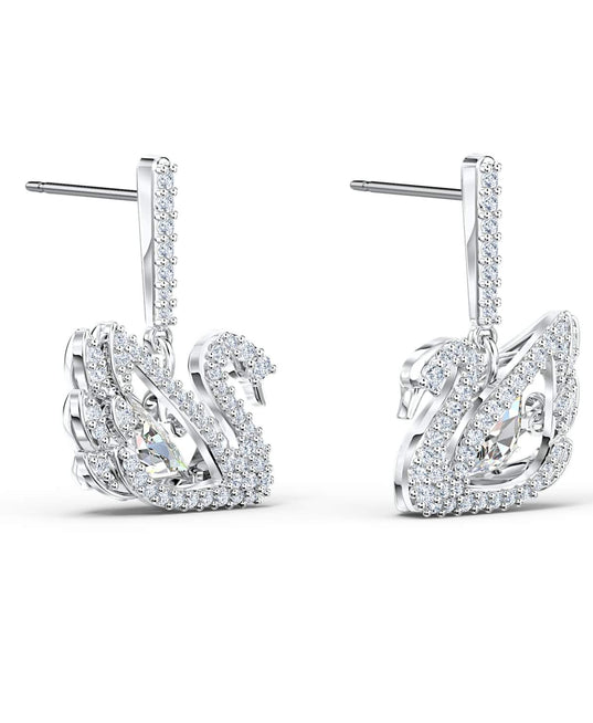 SWAROVSKI Dancing Swan Earrings - White #5514420