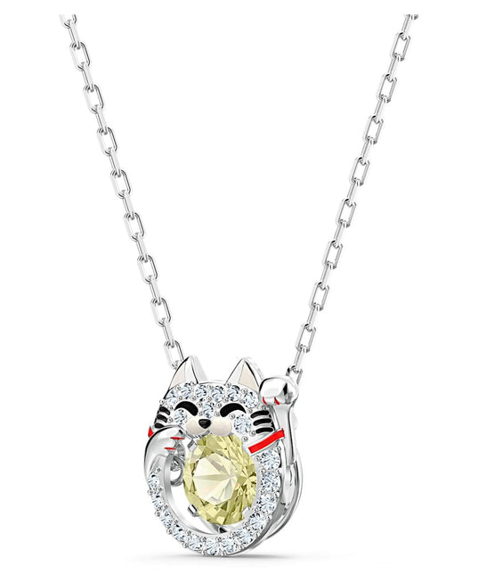SWAROVSKI Sparkling Dance Cat Necklace Light - multi-colored #5515438