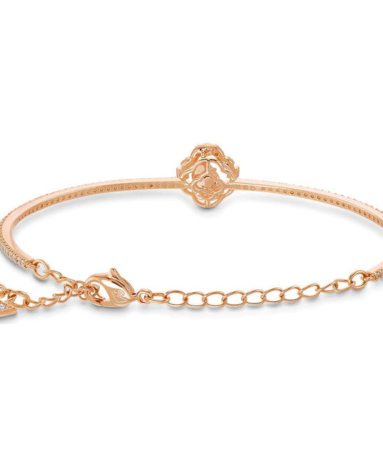 SWAROVSKI Sparkling Dance Clover bangle - Pink & Rose gold-tone plated #5516476