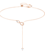SWAROVSKI Infinity Y necklace - White & Rose Gold Plated #5521346