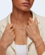 SWAROVSKI Infinity Y necklace - White & Rose Gold Plated #5521346