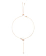 SWAROVSKI Infinity Y necklace - White & Rose Gold Plated #5521346