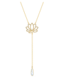 SWAROVSKI Symbolic Lotus Necklace - White & Gold-tone Plated #5521346