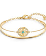 SWAROVSKI Symbolic Mandala Bangle - Green & Gold-tone plated #5521493